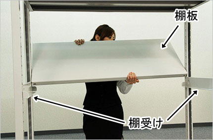 につき】 追加 増設用 スチールラック 収納 業務用 中量 500kg-増設 4