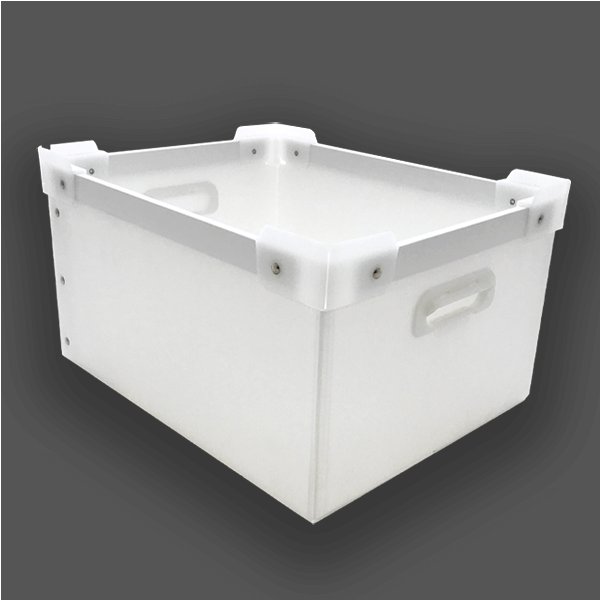 プラダンBOX L型 プラダンケース 570×340×h230 ホワイト 5個セット