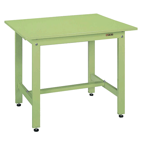 軽量作業台 グリーン KK-39SN スチール天板【返品不可】