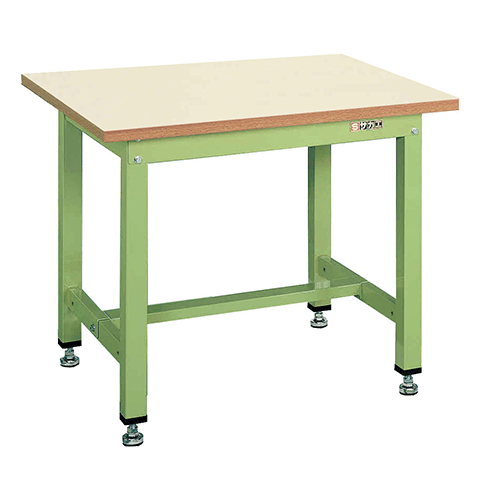 中量作業台 グリーン KT-393IG メラミン天板【返品不可】