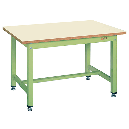 中量作業台 グリーン KT-493IG メラミン天板【返品不可】