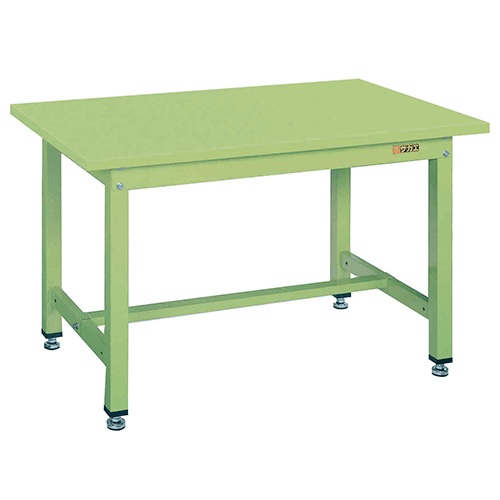 中量作業台 グリーン KT-493S スチール天板【返品不可】